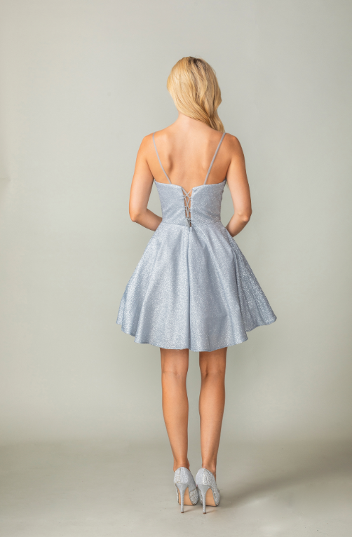 Flared Skirt Homecoming Dress