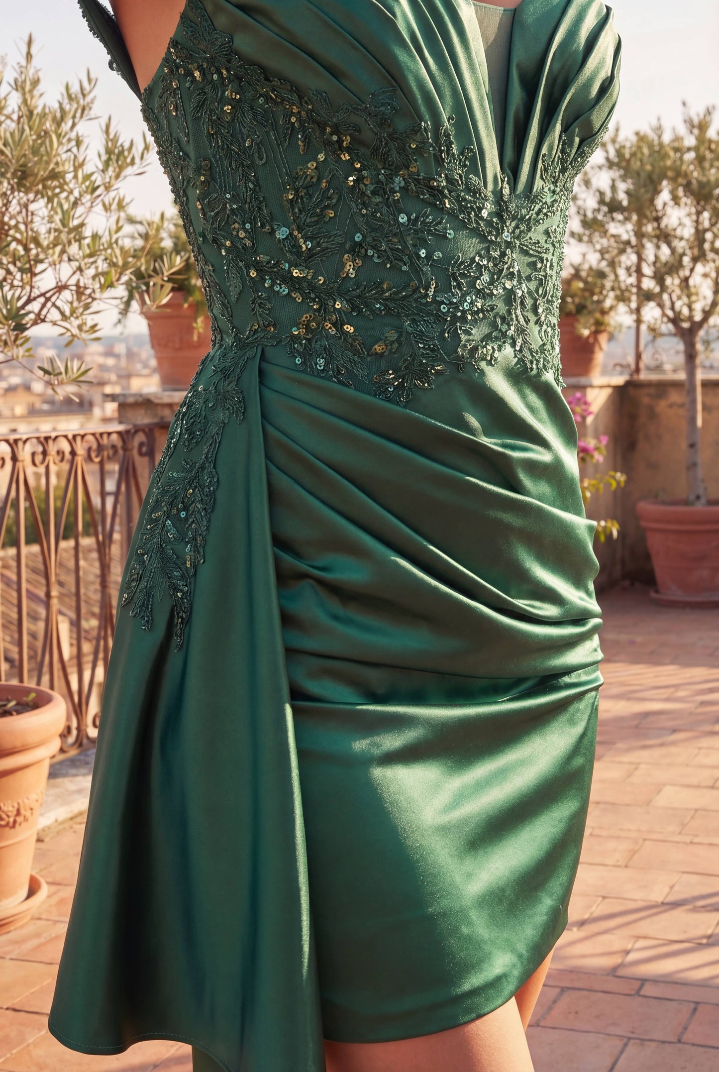 Short Satin Corset Dress