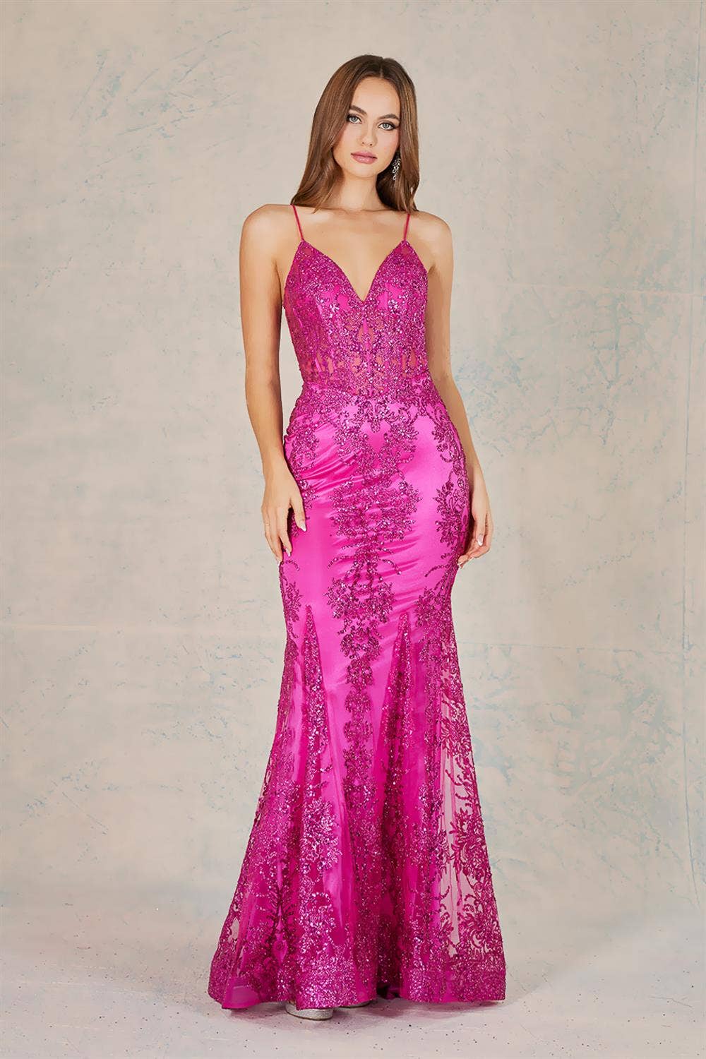 Glitter V-neck Mermaid