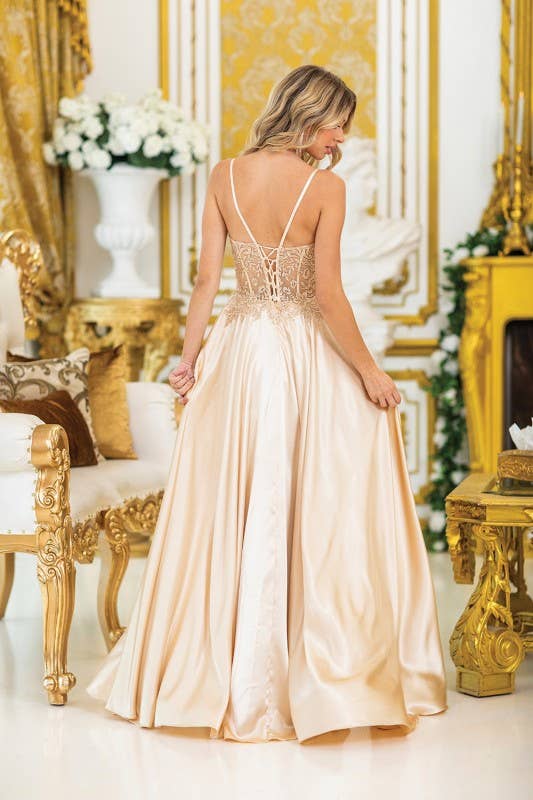 Strapless with Beaded Bodice