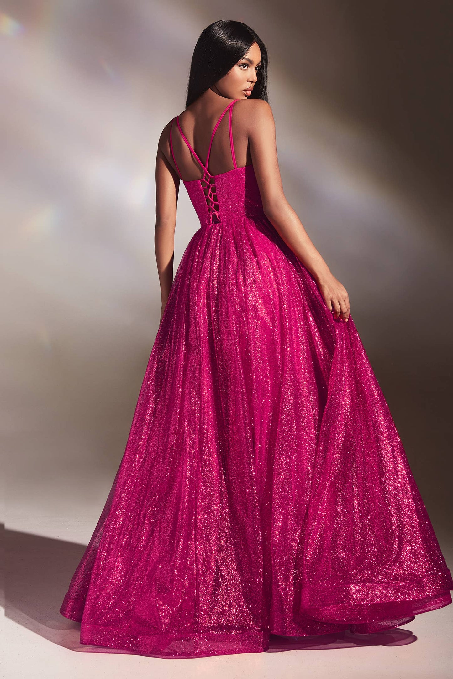 SALE- LAYERED GLITTER BALL GOWN