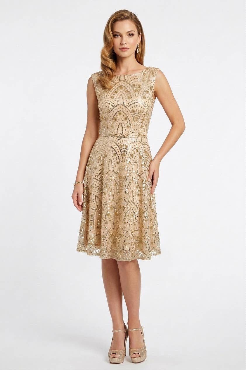 Short Dress With Metallic Details