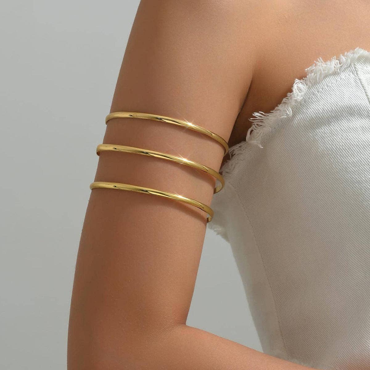 Simple Layered Punk Arm Cuff MK2ZCEP6W6JAC12