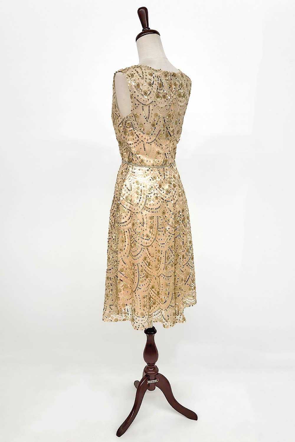 Short Dress With Metallic Details