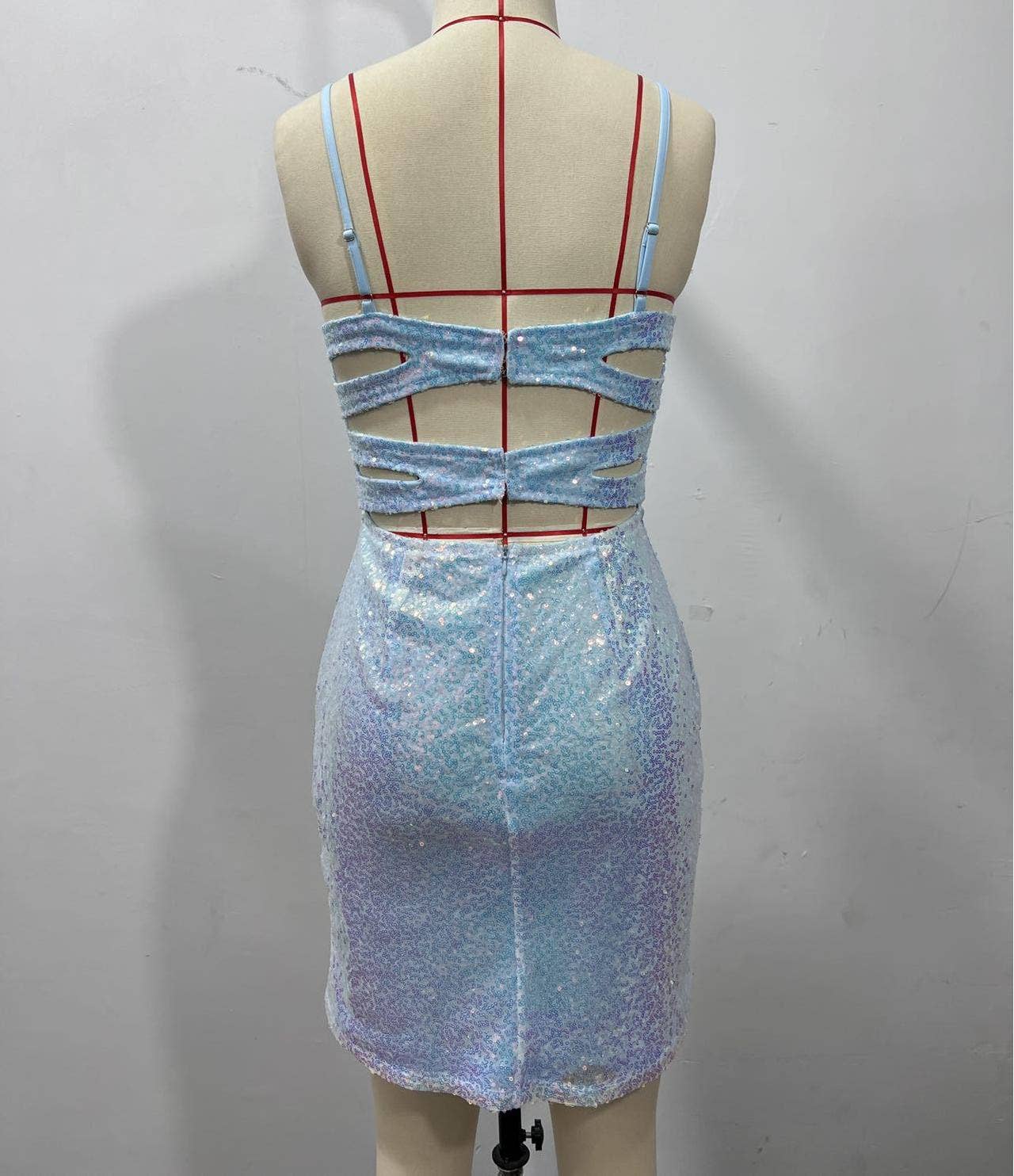 Party strap sequin mini dress