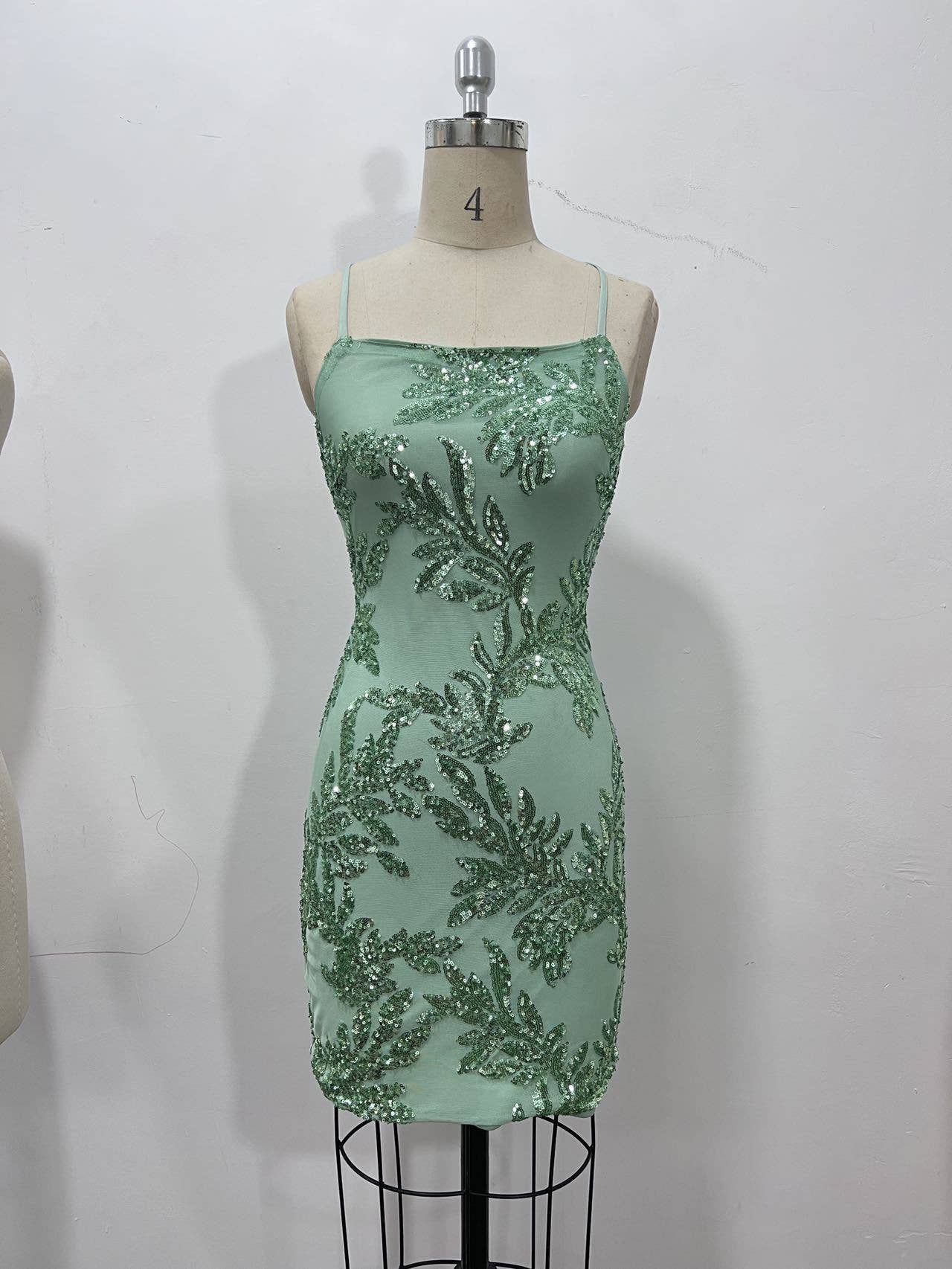 Sexy slip backless mini sequin party dress