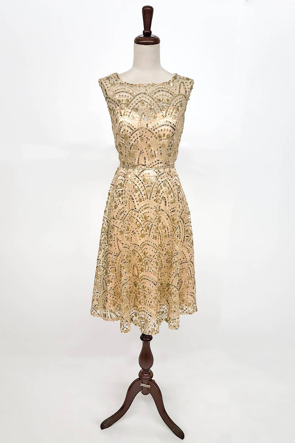 Short Dress With Metallic Details
