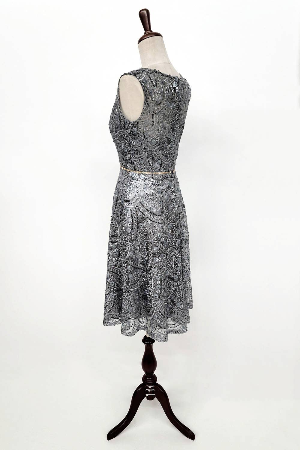 Short Dress With Metallic Details