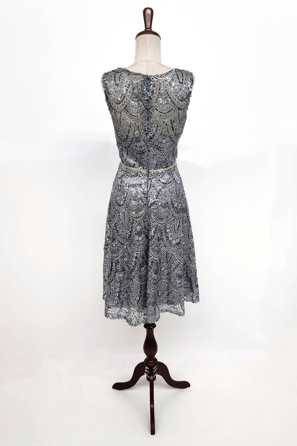 Short Dress With Metallic Details