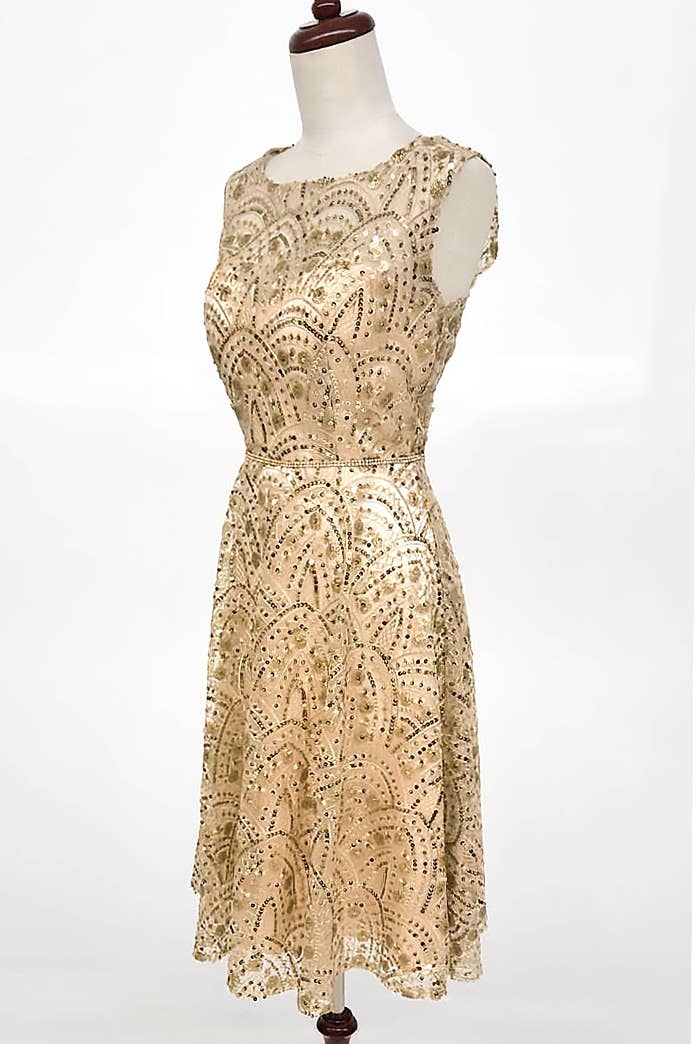 Short Dress With Metallic Details