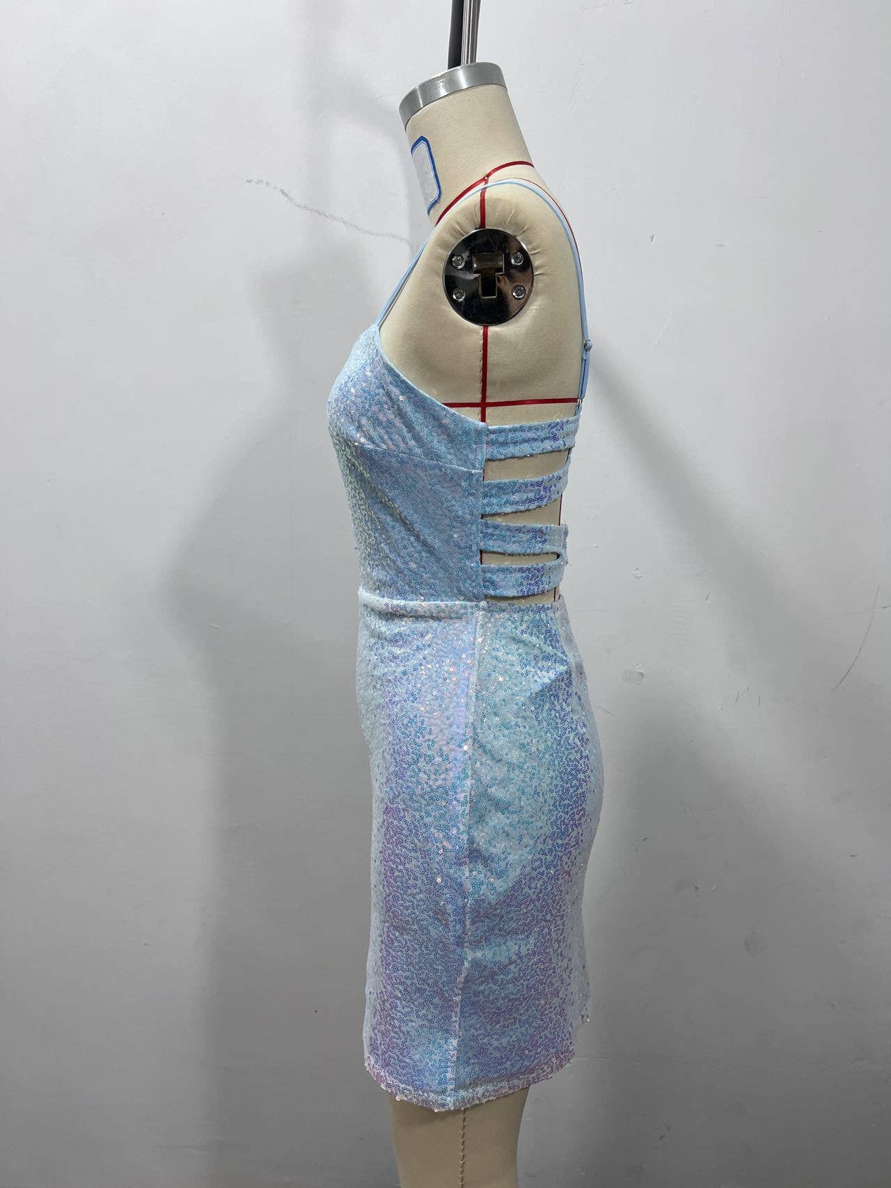 Party strap sequin mini dress
