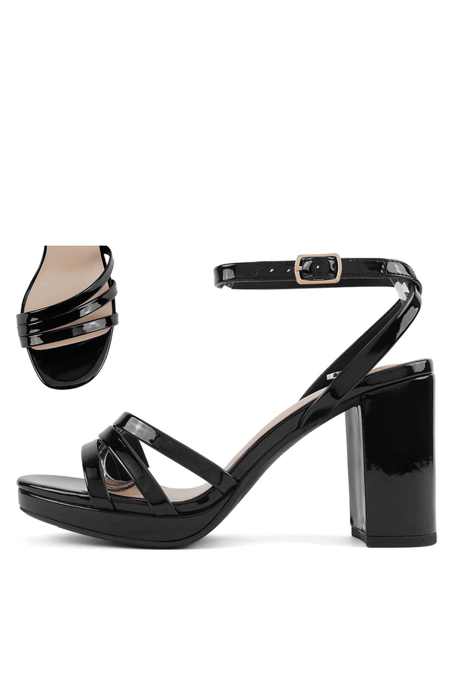 STRAPPY PLATFORM BLOCK HEEL, F-MELINA