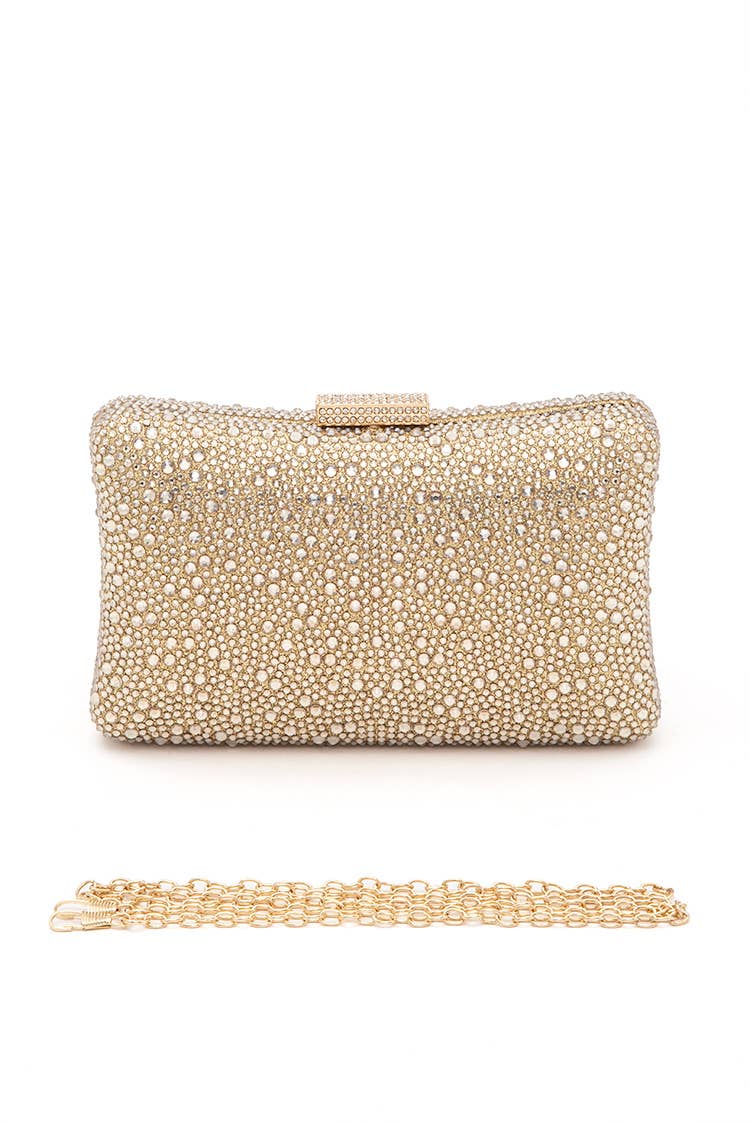 Z Clutch- Crystal Pave Statement Box Clutch