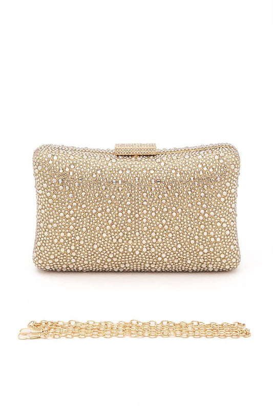 Z Clutch- Crystal Pave Statement Box Clutch