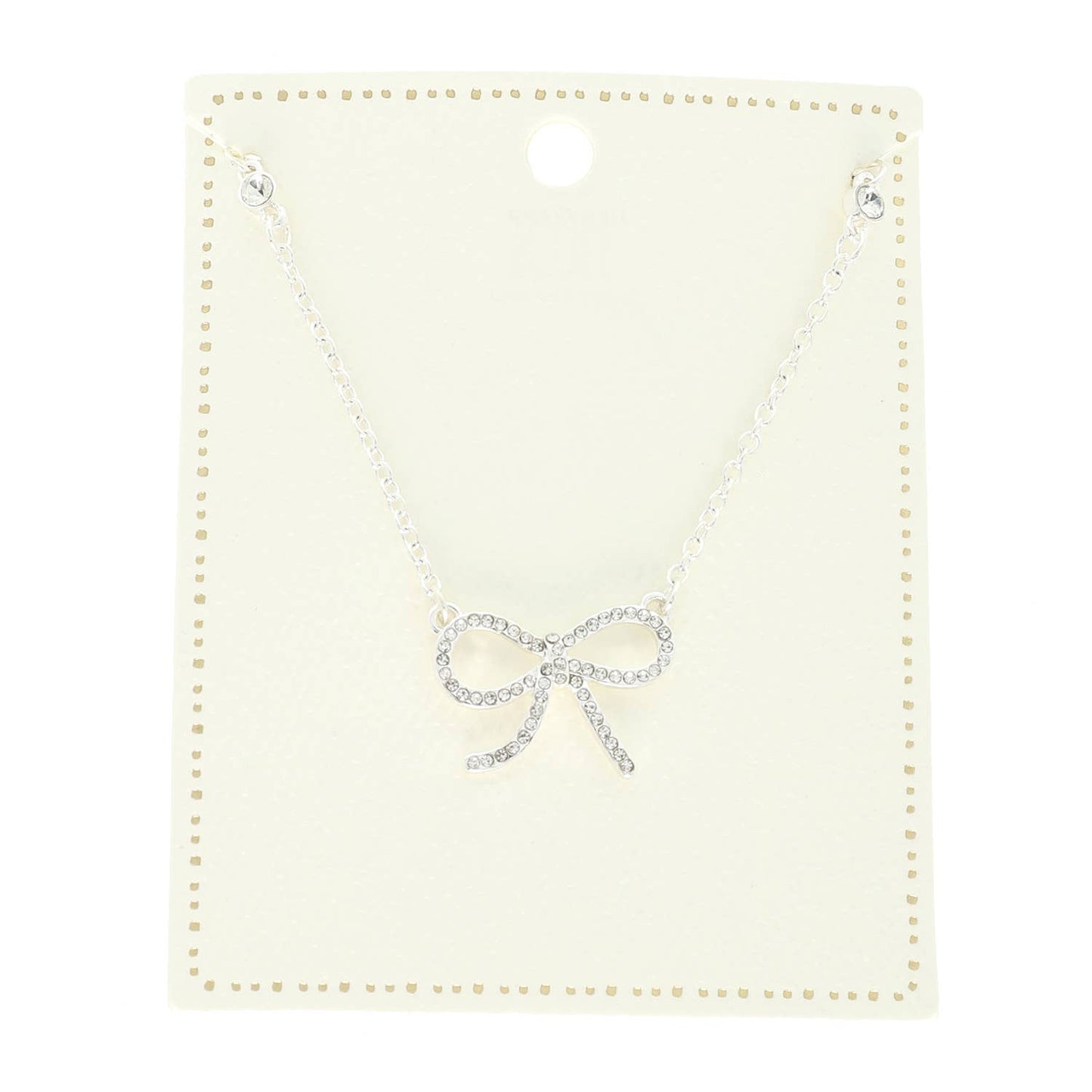 Fashion Cut-Out Bow Pendant Necklace