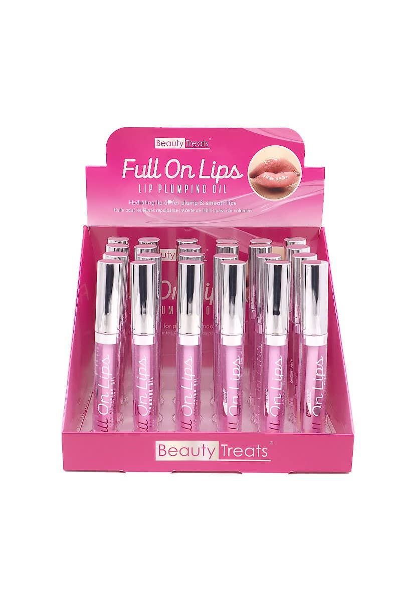 Beauty Treats 556 Full On Lips Lip Plumping Oil - 24pc