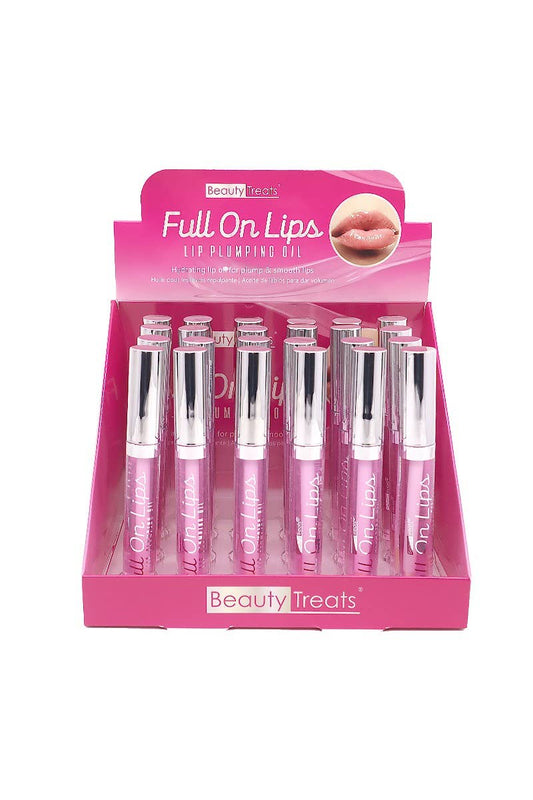 Beauty Treats 556 Full On Lips Lip Plumping Oil - 24pc