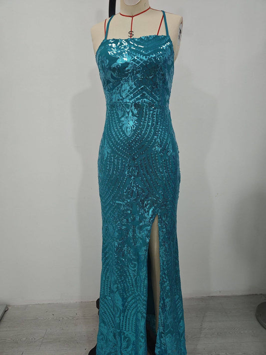Sequins gown cocktail prom party dress