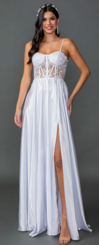 Strapless with Beaded Bodice