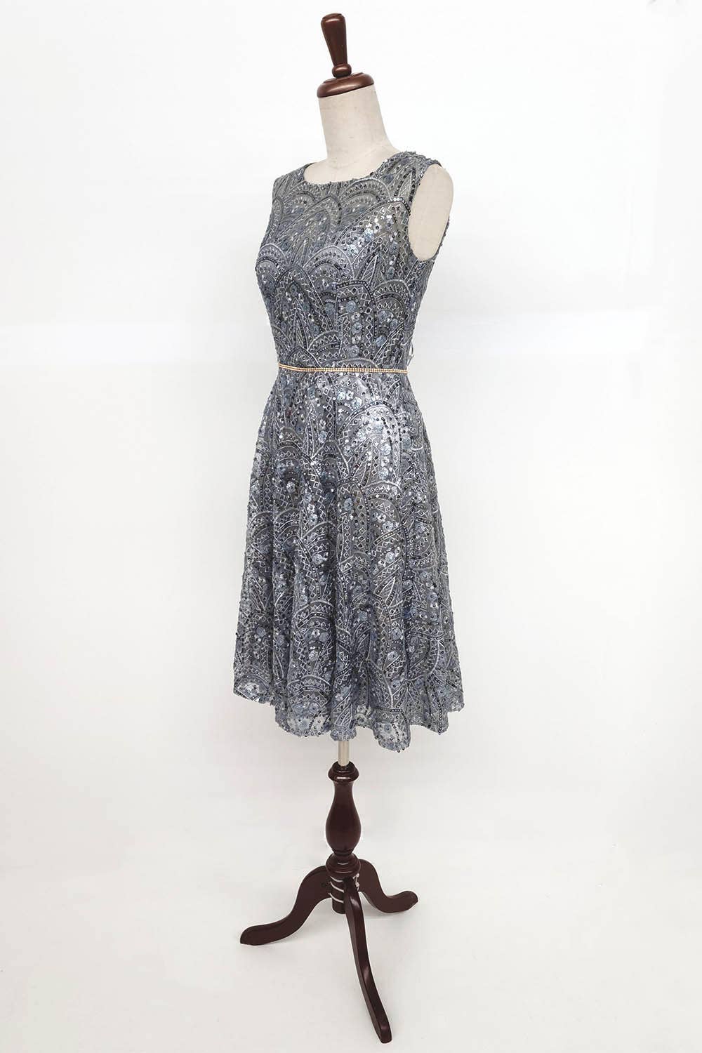 Short Dress With Metallic Details
