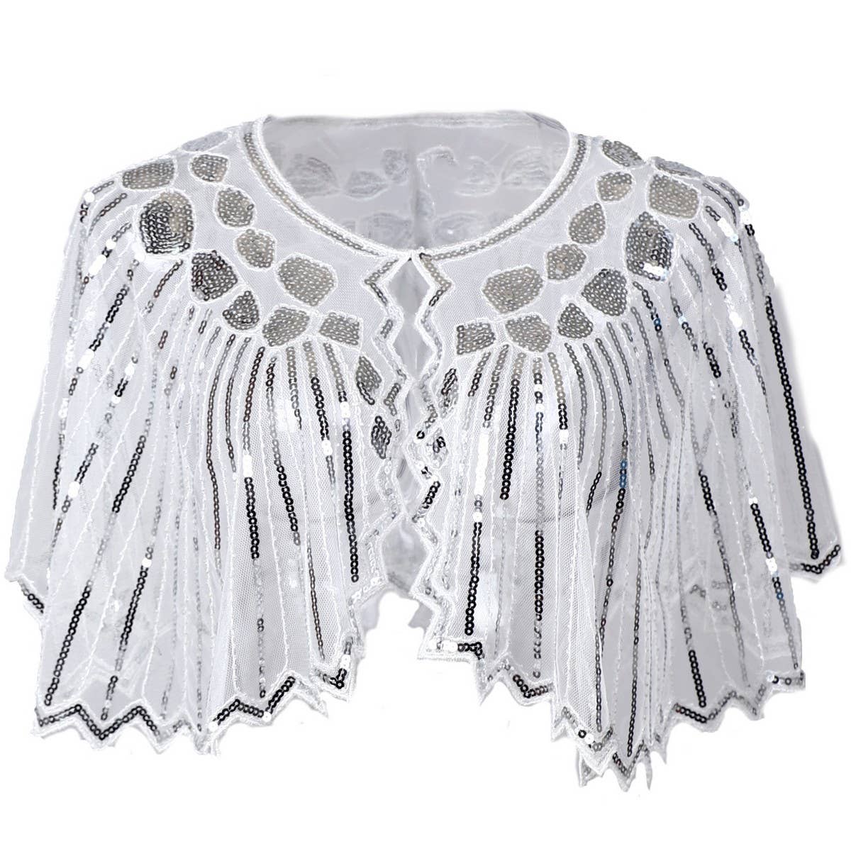 Lace Sequin Shawl – Evening Party Dress Cover_CWMM8954