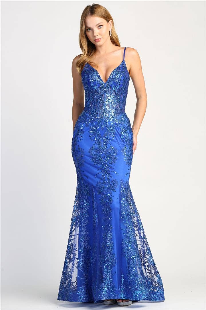 Glitter V-neck Mermaid