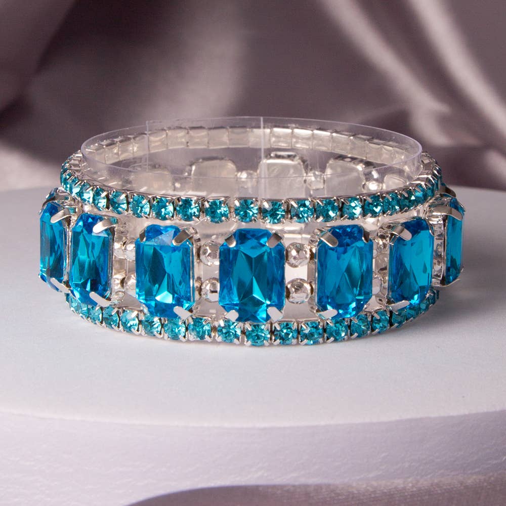 Multi-Cut Prong-Set Crystal Bracelet Set