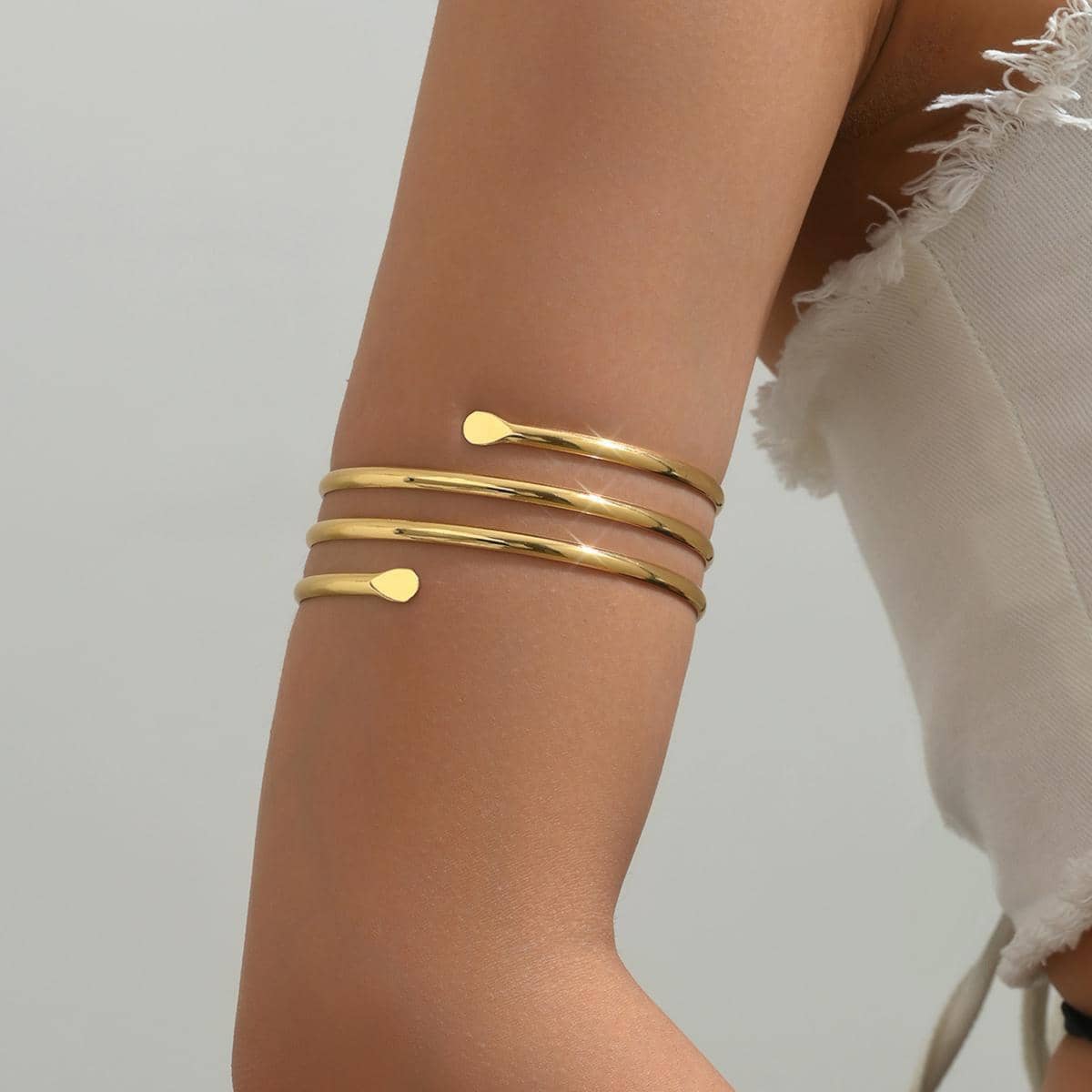 Simple Layered Punk Arm Cuff MK2ZCEP6W6JAC12
