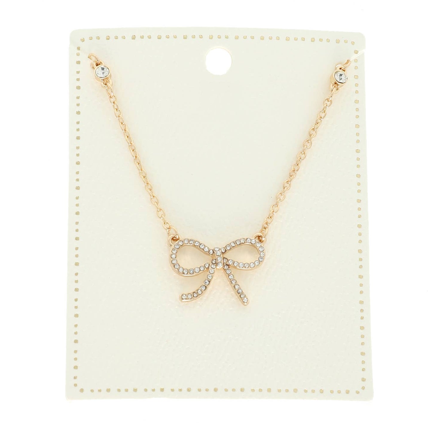 Fashion Cut-Out Bow Pendant Necklace