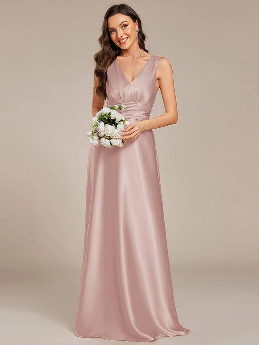 Elegant Satin Bridesmaid Dresses with Pockets