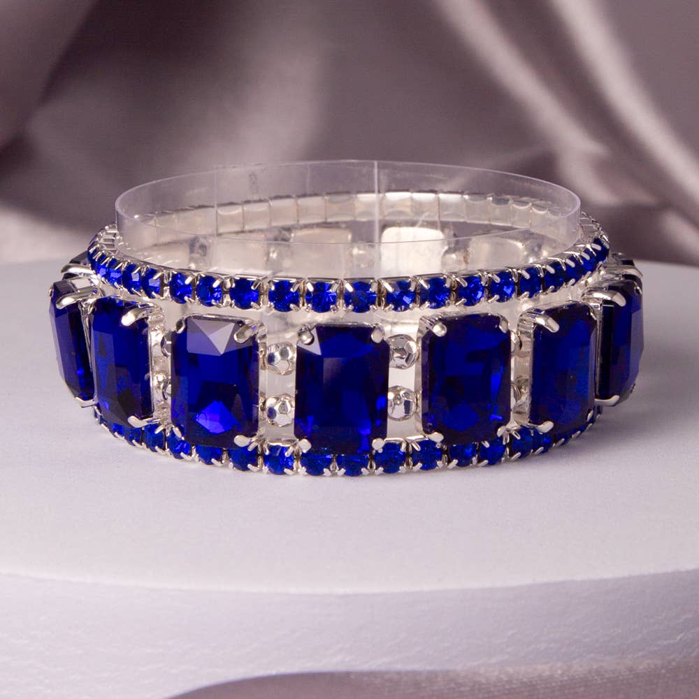 Multi-Cut Prong-Set Crystal Bracelet Set