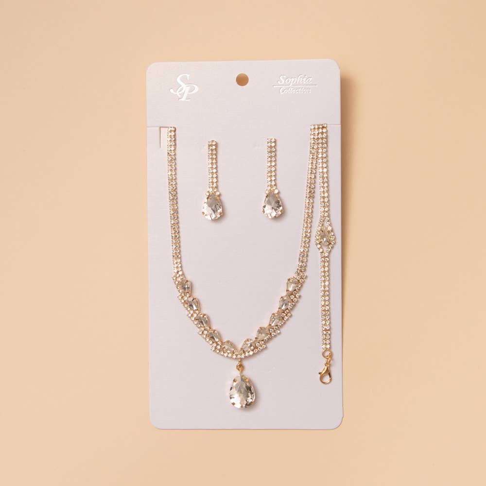 Three Piece Teardrop Jewelry Set