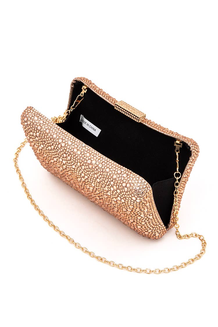 Z Clutch- Crystal Pave Statement Box Clutch