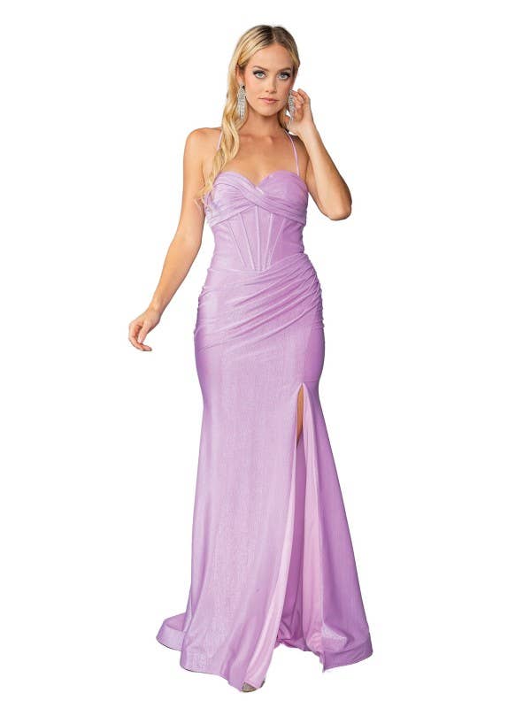 Spaghetti Straps and High Slit Dress