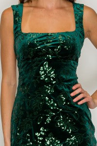 Velour Vine Sequin Mini