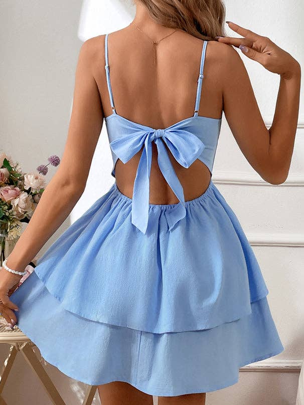 Spaghetti Strap Layered Mini Dress