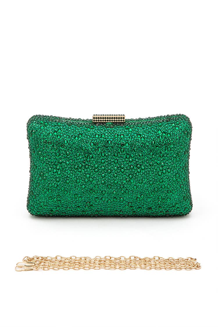 Z Clutch- Crystal Pave Statement Box Clutch