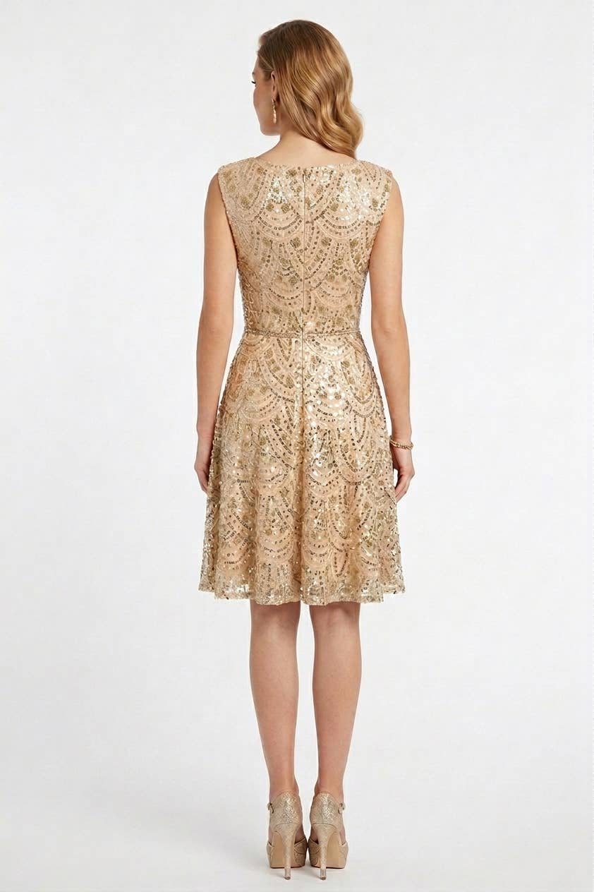 Short Dress With Metallic Details