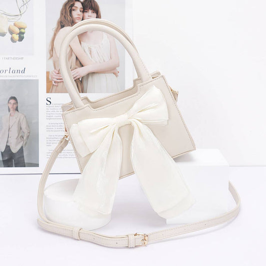 Z Clutch- Faux Leather Ribbon Handle Clutch