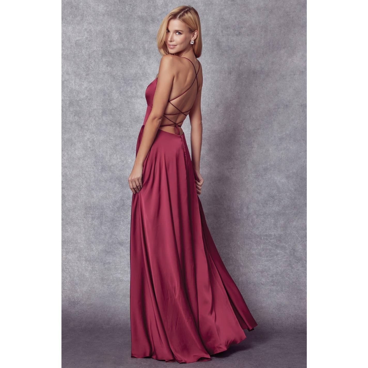 SALE- A-LINE SIDE SLIT SKIRT EVENING FORMAL DRESS