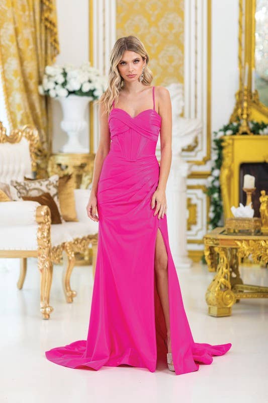 Spaghetti Straps and High Slit Dress