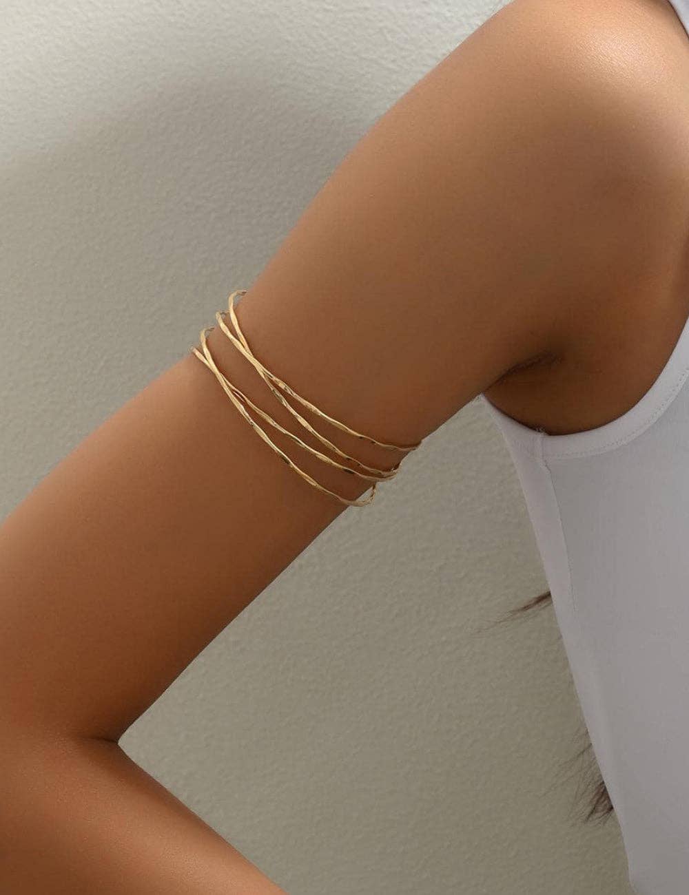 Multi-Layered Cross Simple Arm Cuff MK2ZCEP6W6JAC09