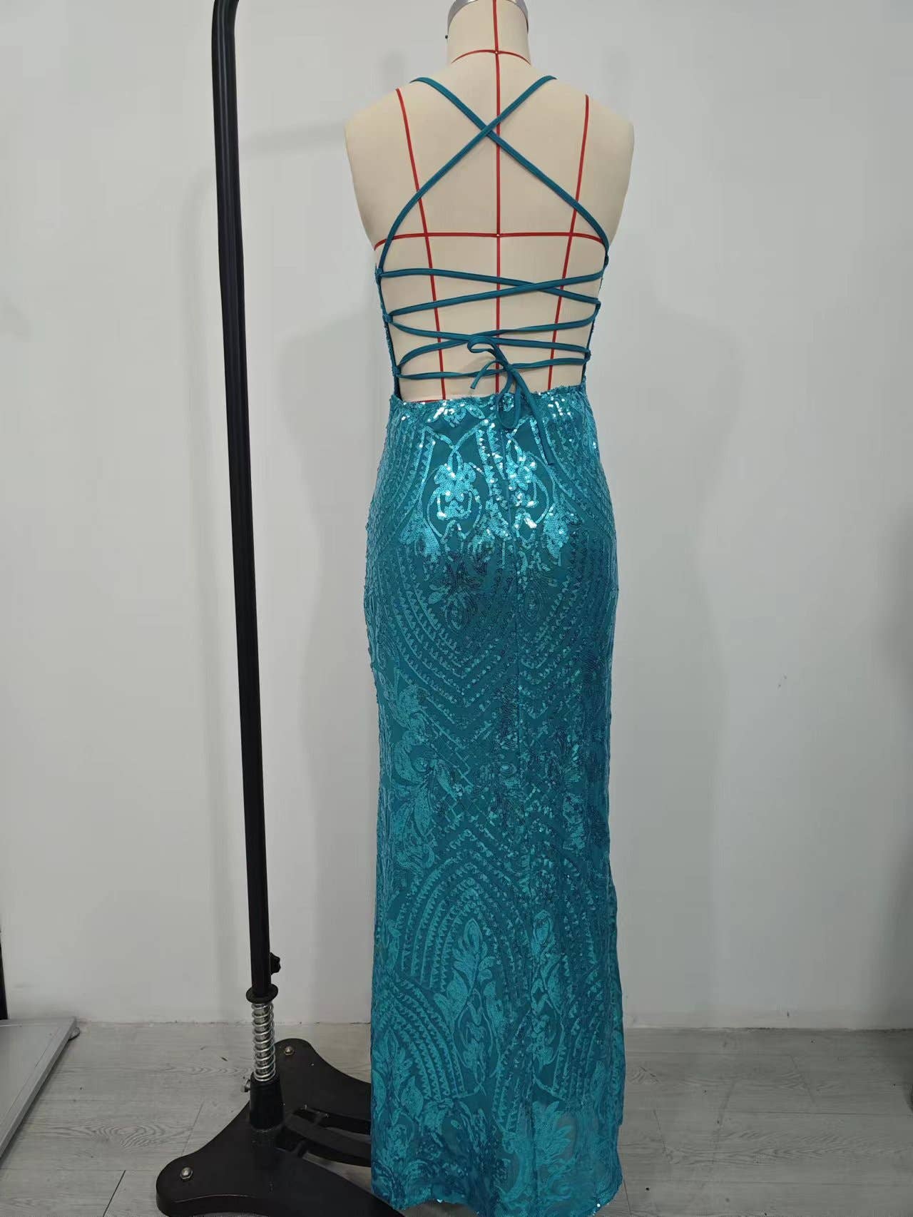 Sequins gown cocktail prom party dress