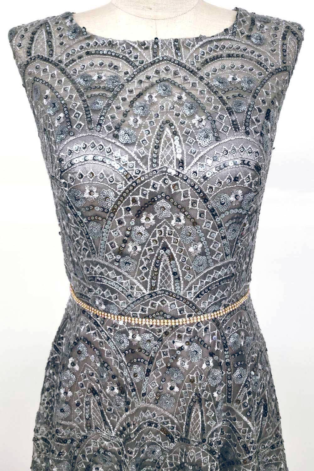 Short Dress With Metallic Details