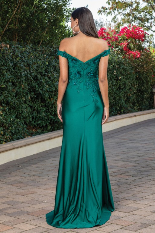 Thigh-High Slit Prom Dress #4
