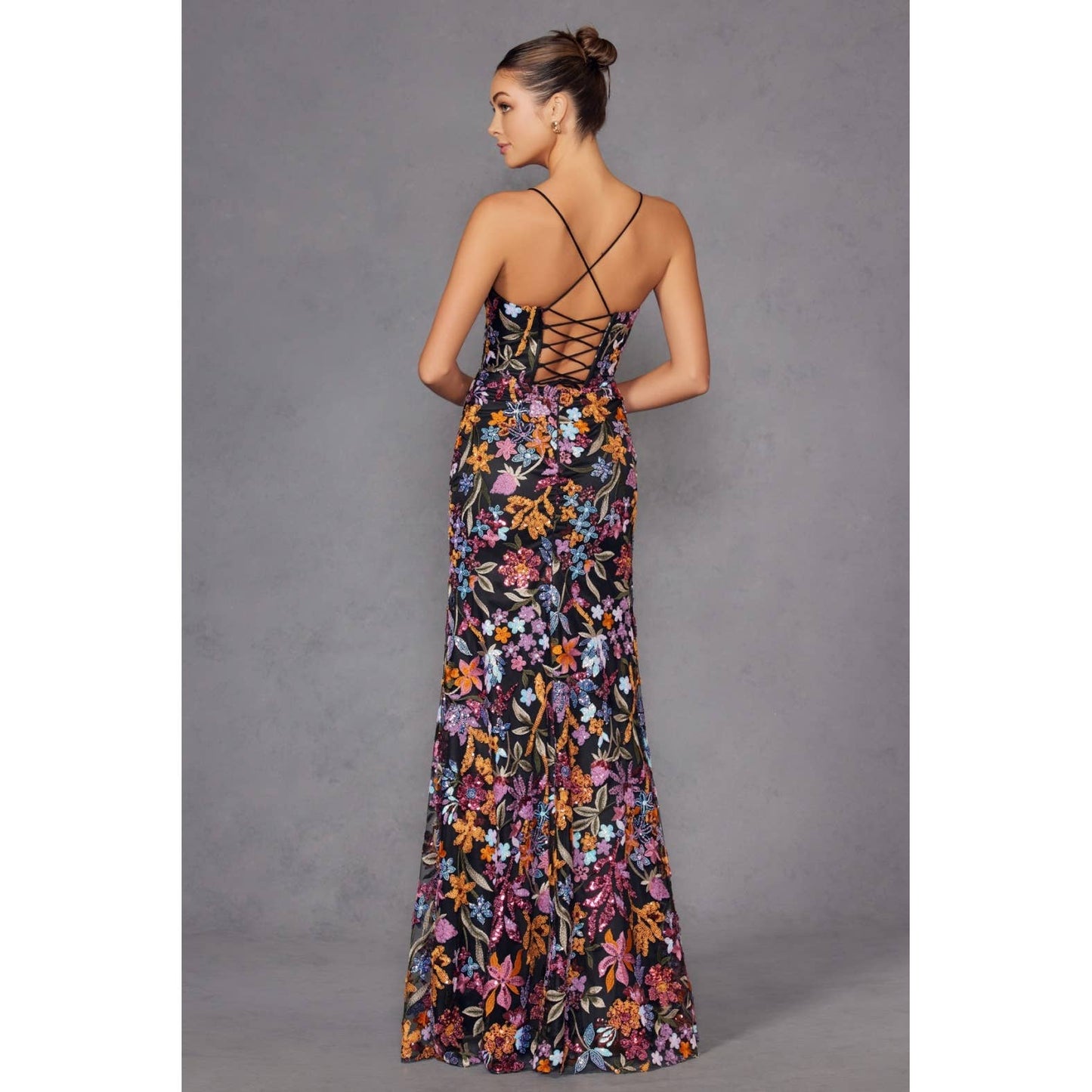 FLORAL EMBROIDERED GOWN