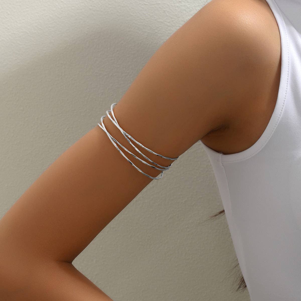 Multi-Layered Cross Simple Arm Cuff MK2ZCEP6W6JAC09